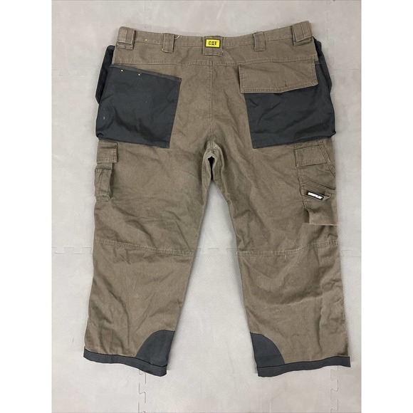 Caterpillar Work Pants Men's CAT Trademark Holster CARGO Tool Pockets sz 50/30 - Picture 10 of 12